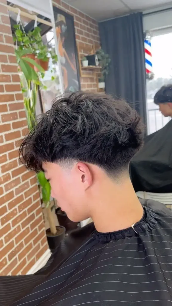 Thick Fluffy Style with Low Taper